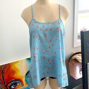 Blue tank with orange birds, US S